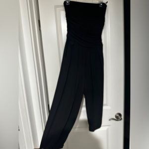 Black strapless jumpsuit